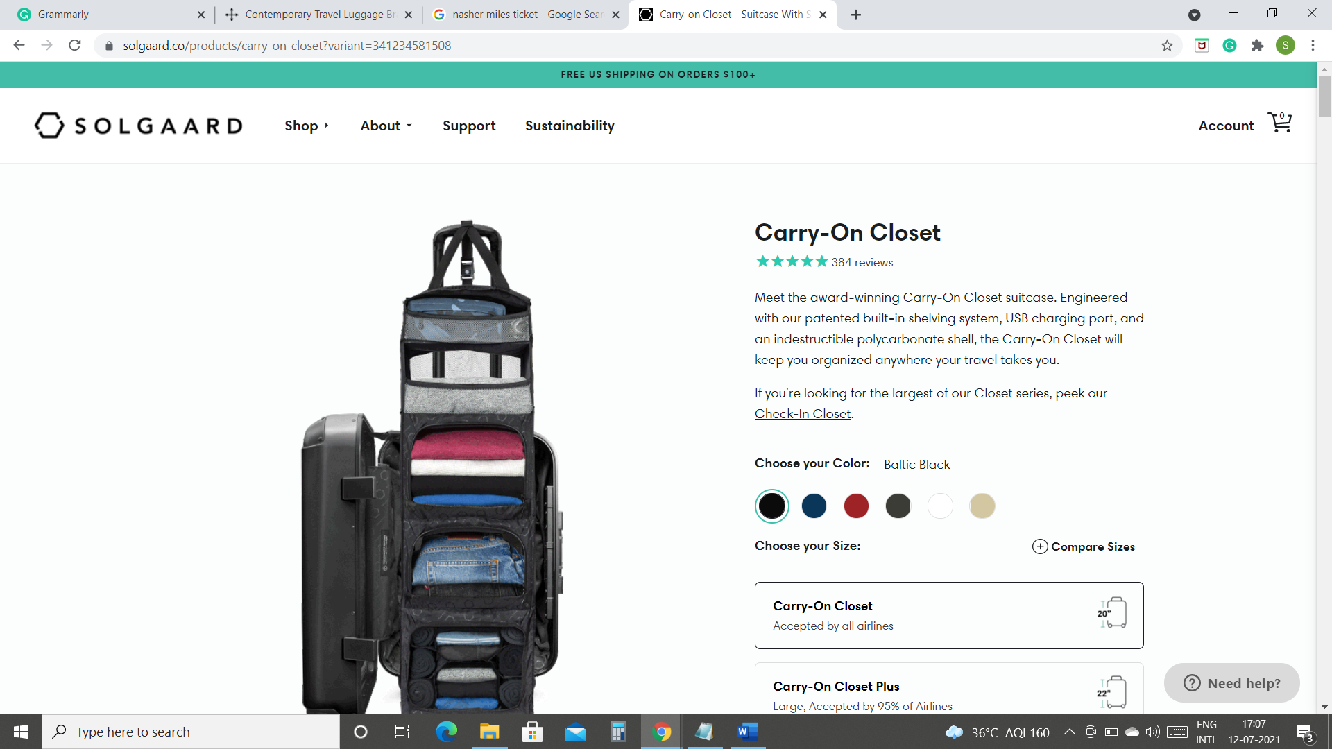 Solgaard Carry On Closet Review