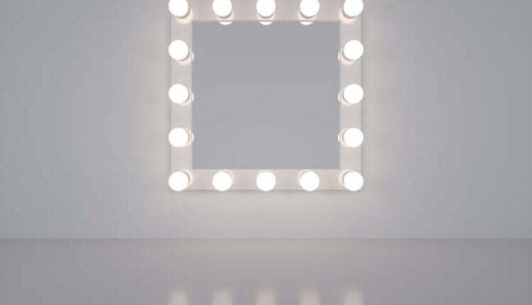 silver wall mirror
